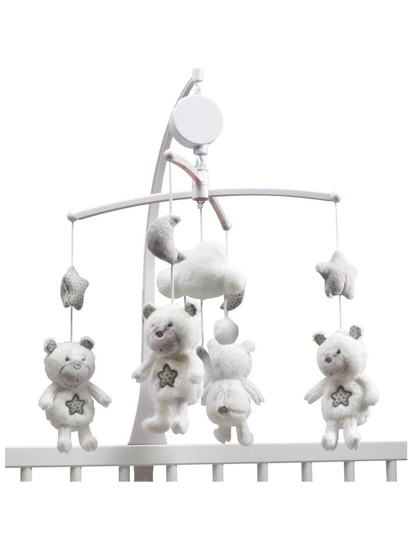 Mobile musical bébé Ours en polyester blanc SAUTHON Blanc