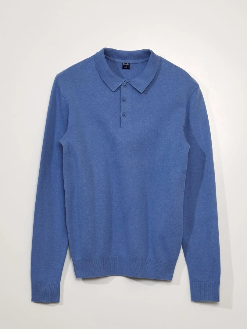 Polo en molleton Bleu