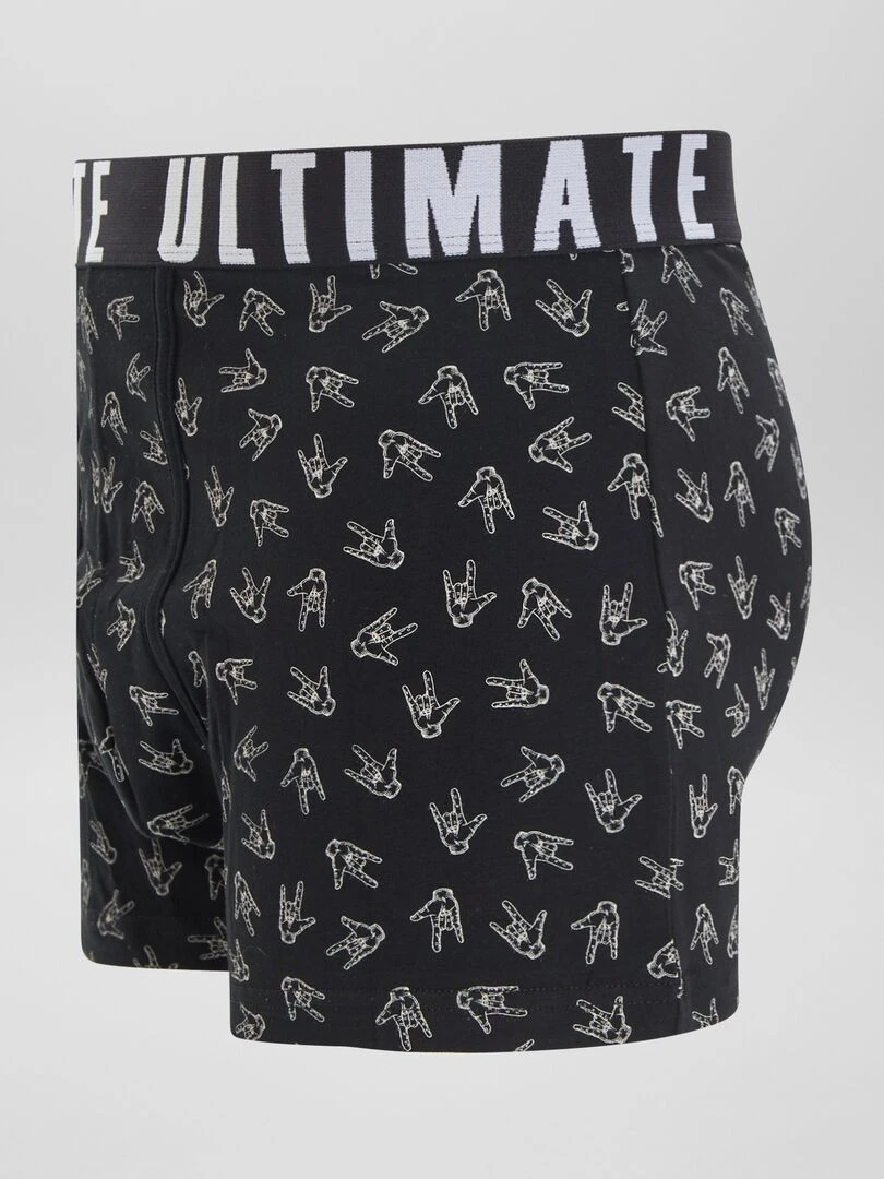 Lot de 3 boxers fantaisie   Blanc/noir