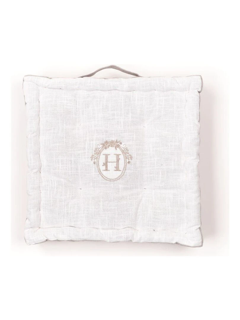 Coussin de sol avec broderies 'CHARME' 'TODAY' Beige