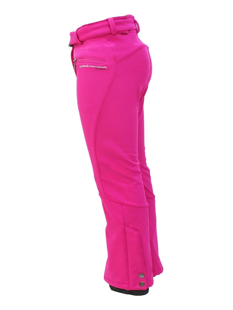 Pantalon de ski softshell fille GAFUZZA   PEAK MOUNTAIN   Rose fushia