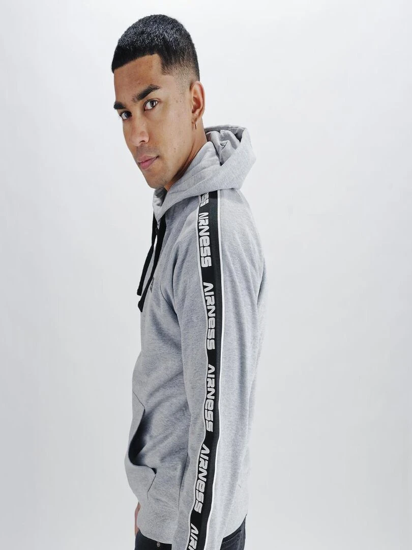 HOODIE ZIPPE NERVE Airness Gris