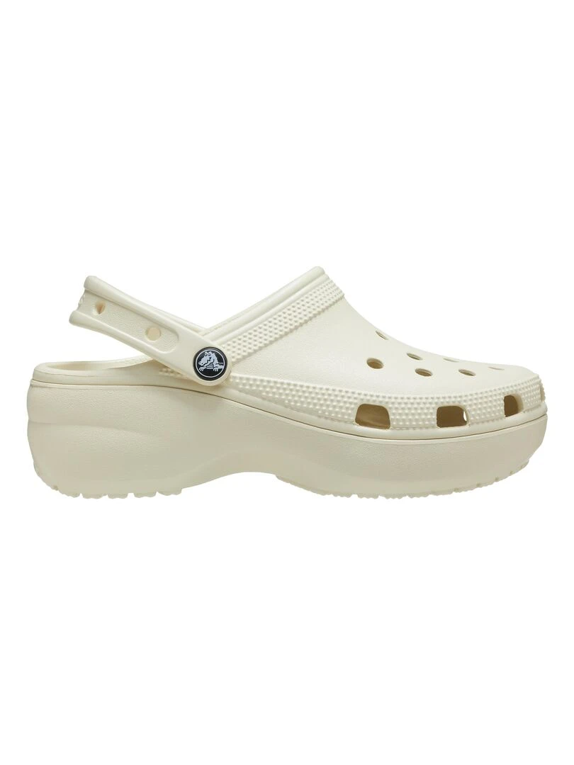 Sandales à Enfiler Crocs Classic Platform Clog   Blanc