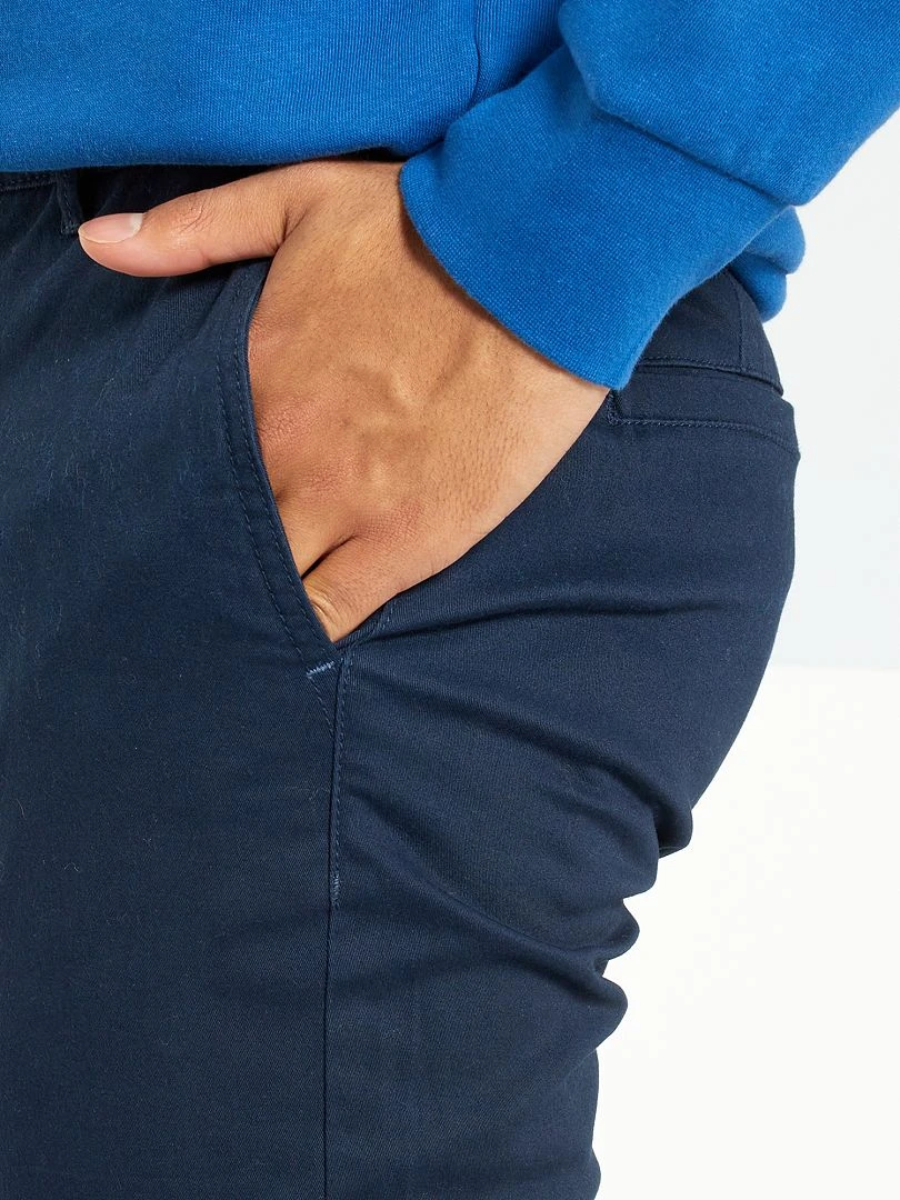 Pantalon chino slim L30   bleu marine