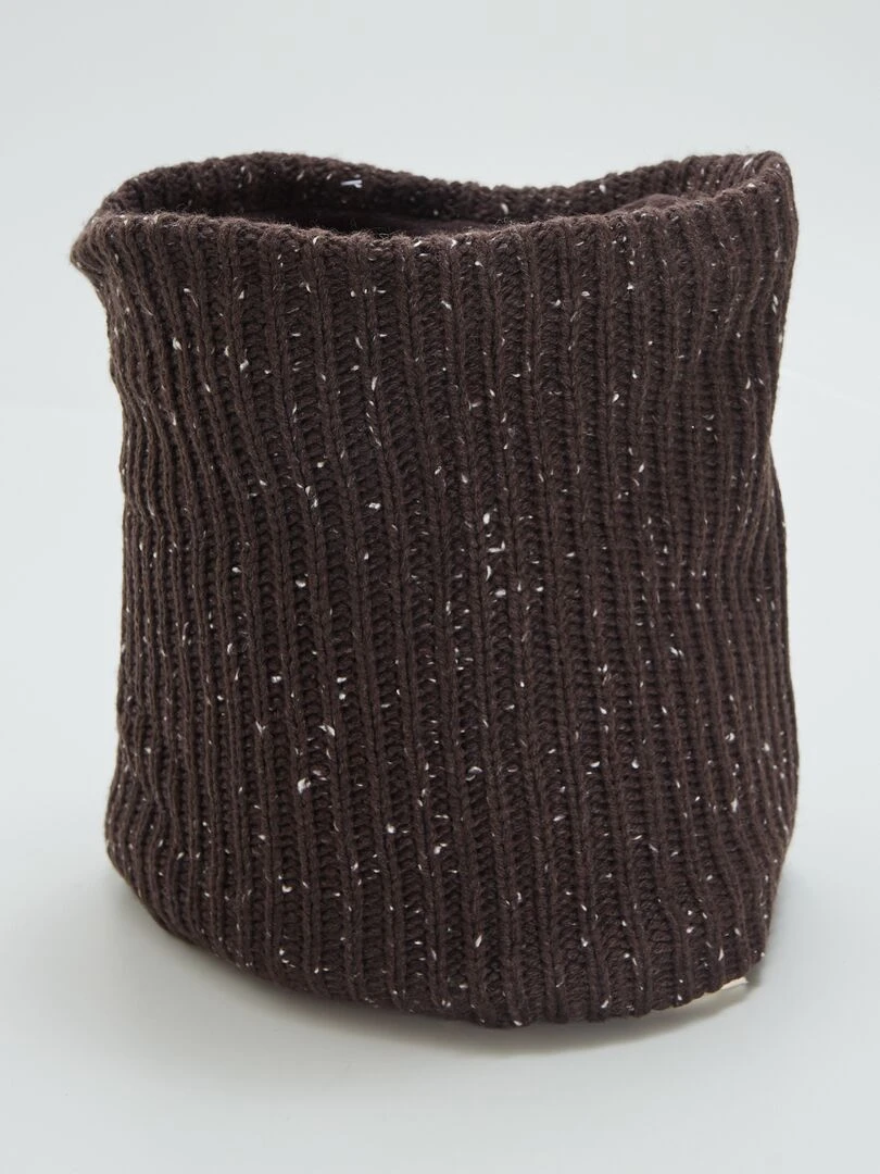 Snood en maille Marron