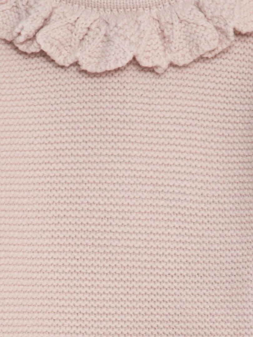 Pull en matière ajourée   Rose