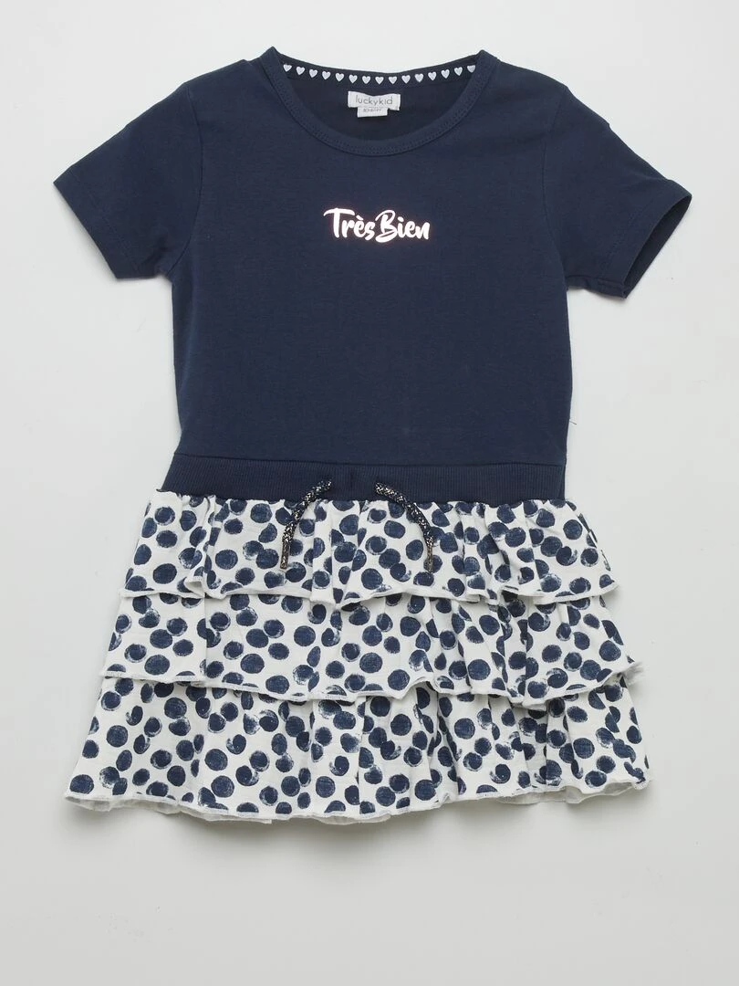 Robe 2 en 1 imprimée Bleu