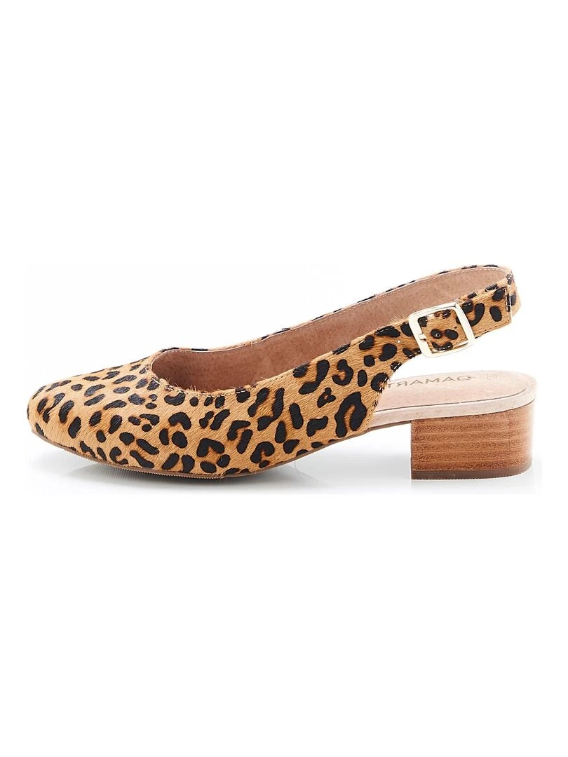 Ballerines ouvertes Damart Marron