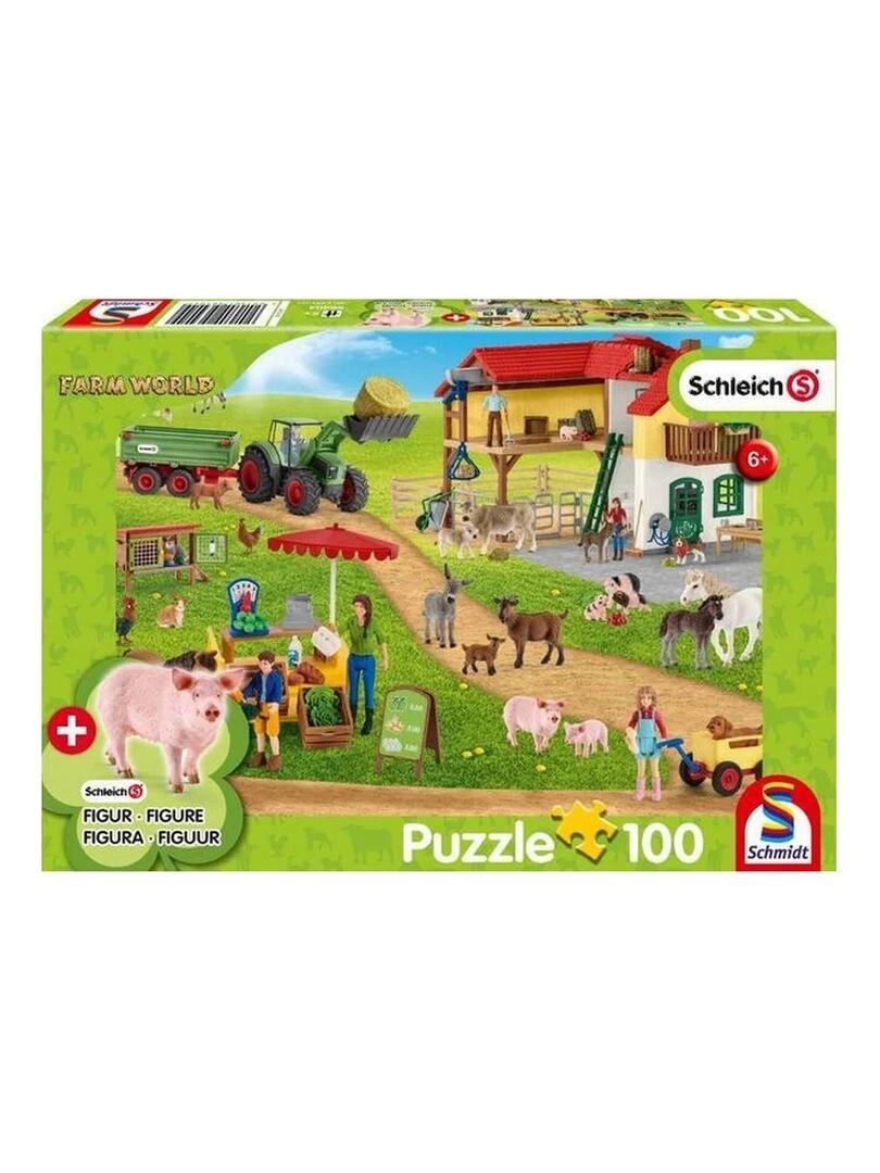 Puzzle 100 pièces avec figurine : Ferme et magasin de la ferme N/A