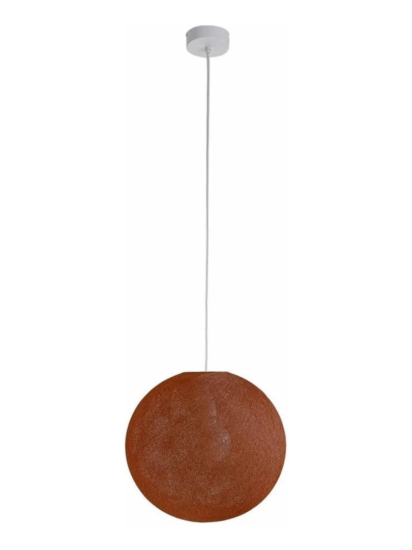 Suspension simple globe 31cm Marron havane