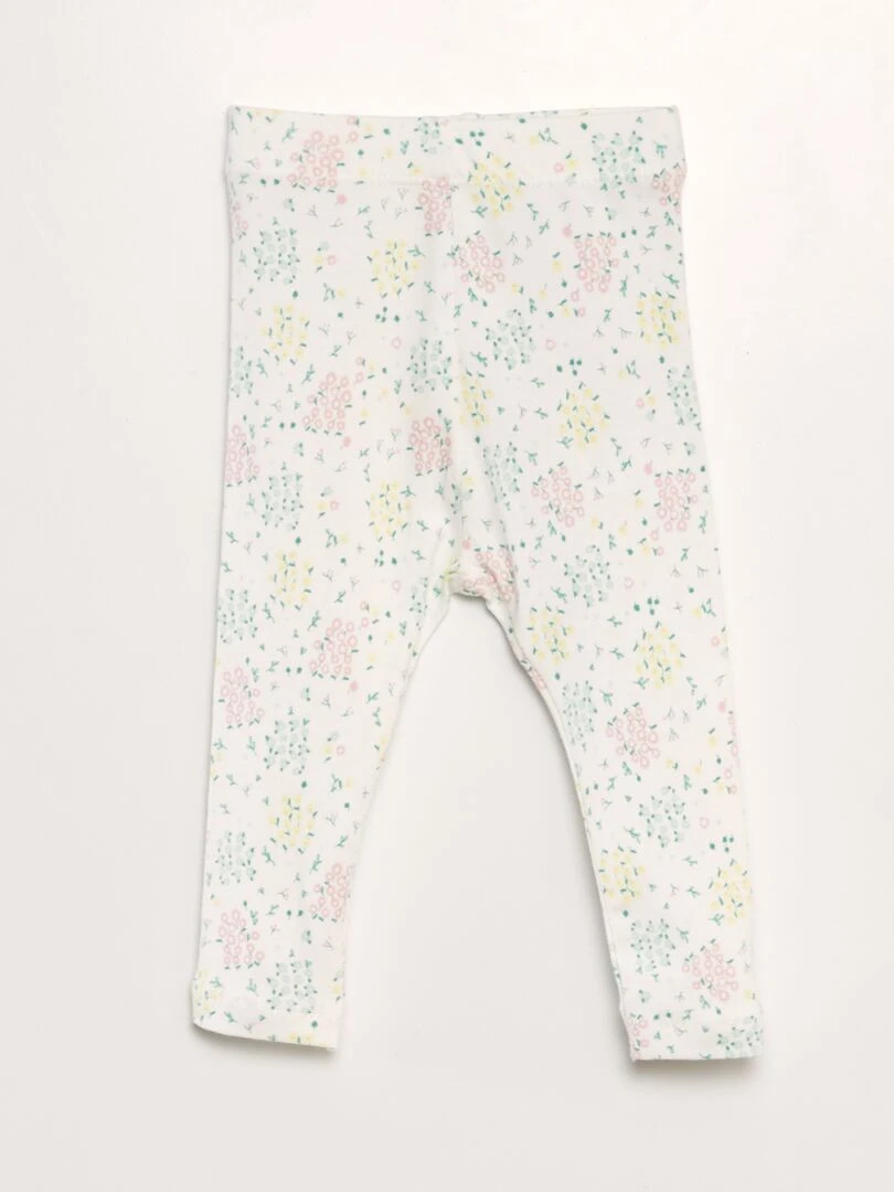 Legging long fantaisie Blanc/rouge/jaune