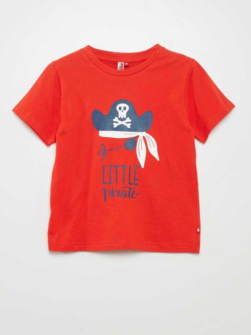 Pyjama court 'pirate' short + t shirt   2 pièces   Rouge