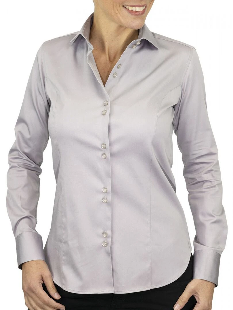 Chemise femme unie CASSY Gris
