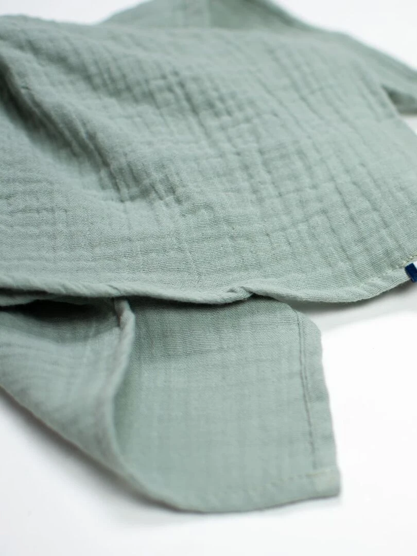 Doudou plat Lapin personnalisable  Jeanne   Vert d'eau