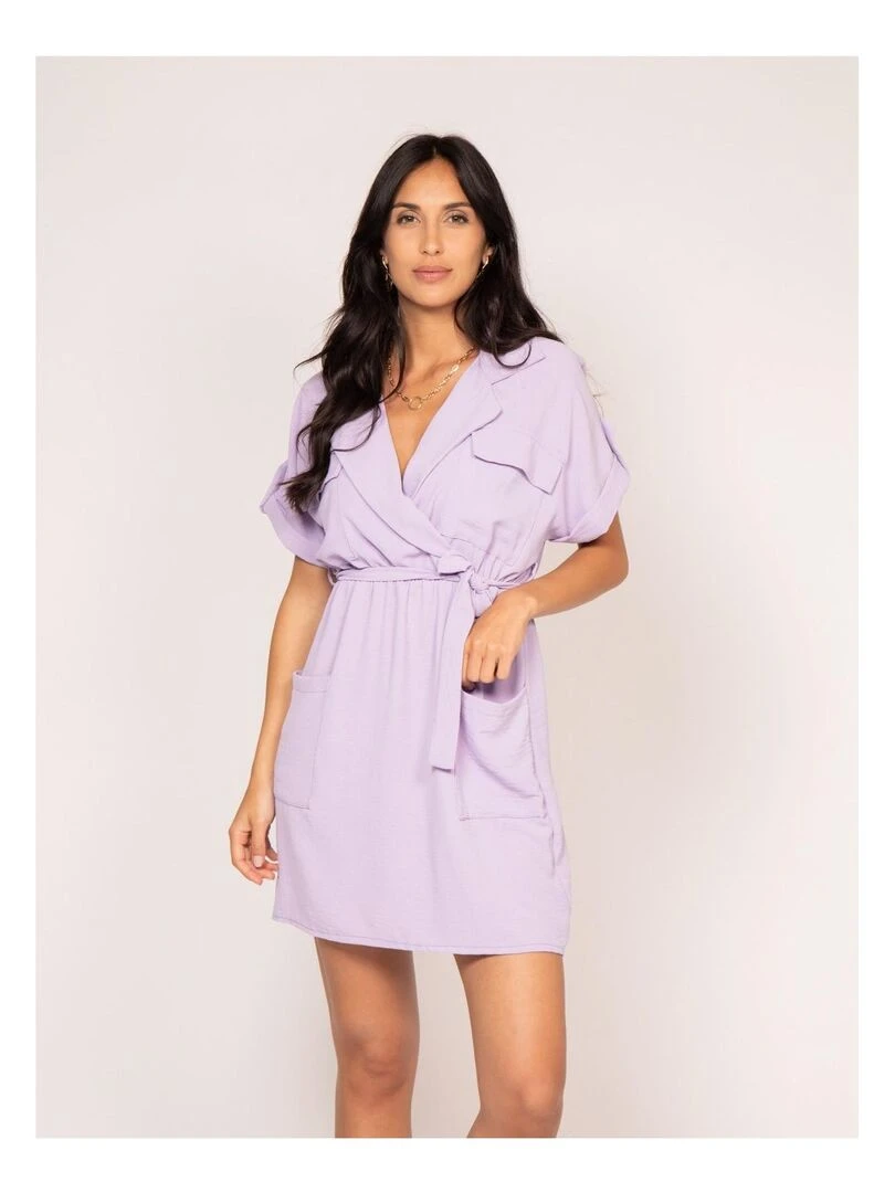 Robe courte IJOLY Violet clair