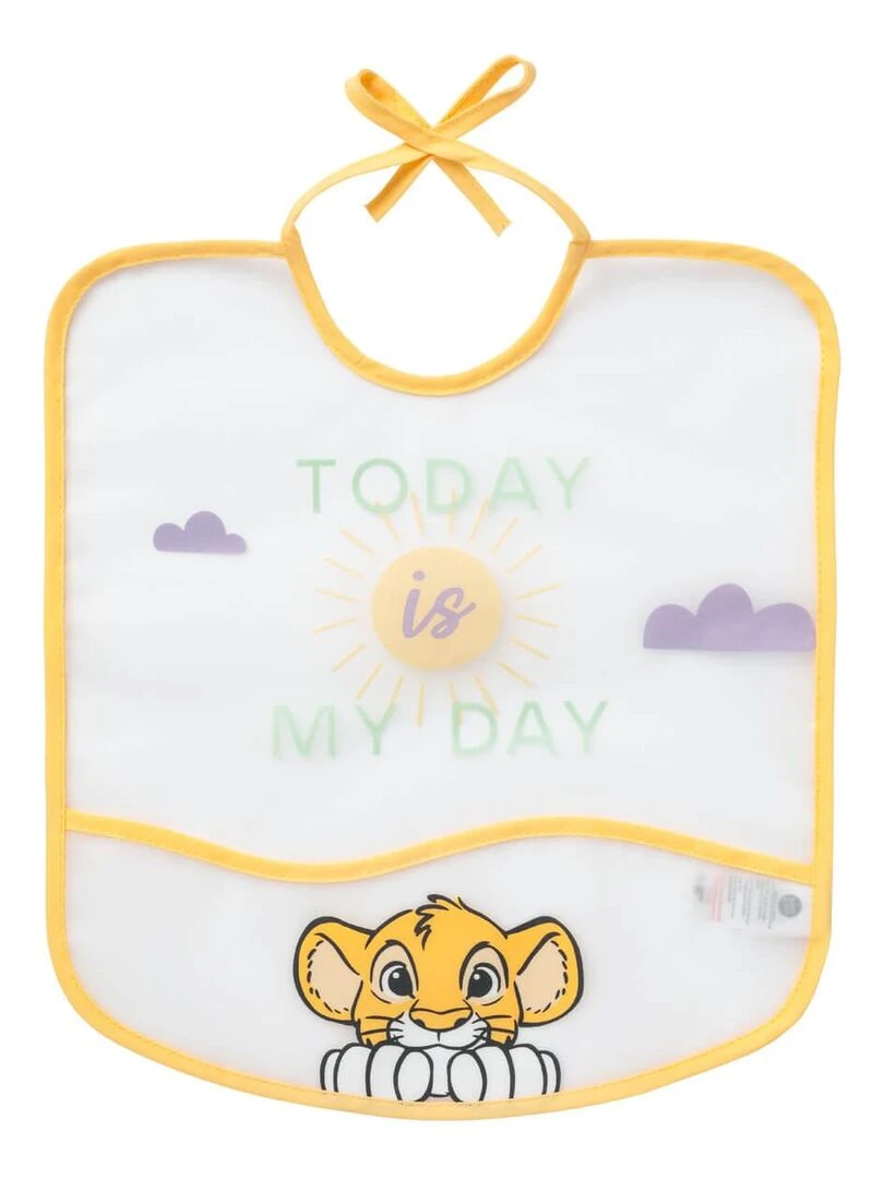 Bavoir imperméable à poche 6 mois Roi Lion Cosy Time Vert tilleul