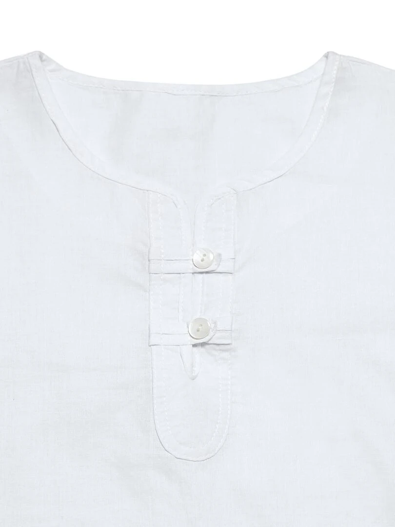 Chemise Légère Blanche Été Garçon  Voile Coton  ROBINSON   La Faute à Voltaire   Blanc