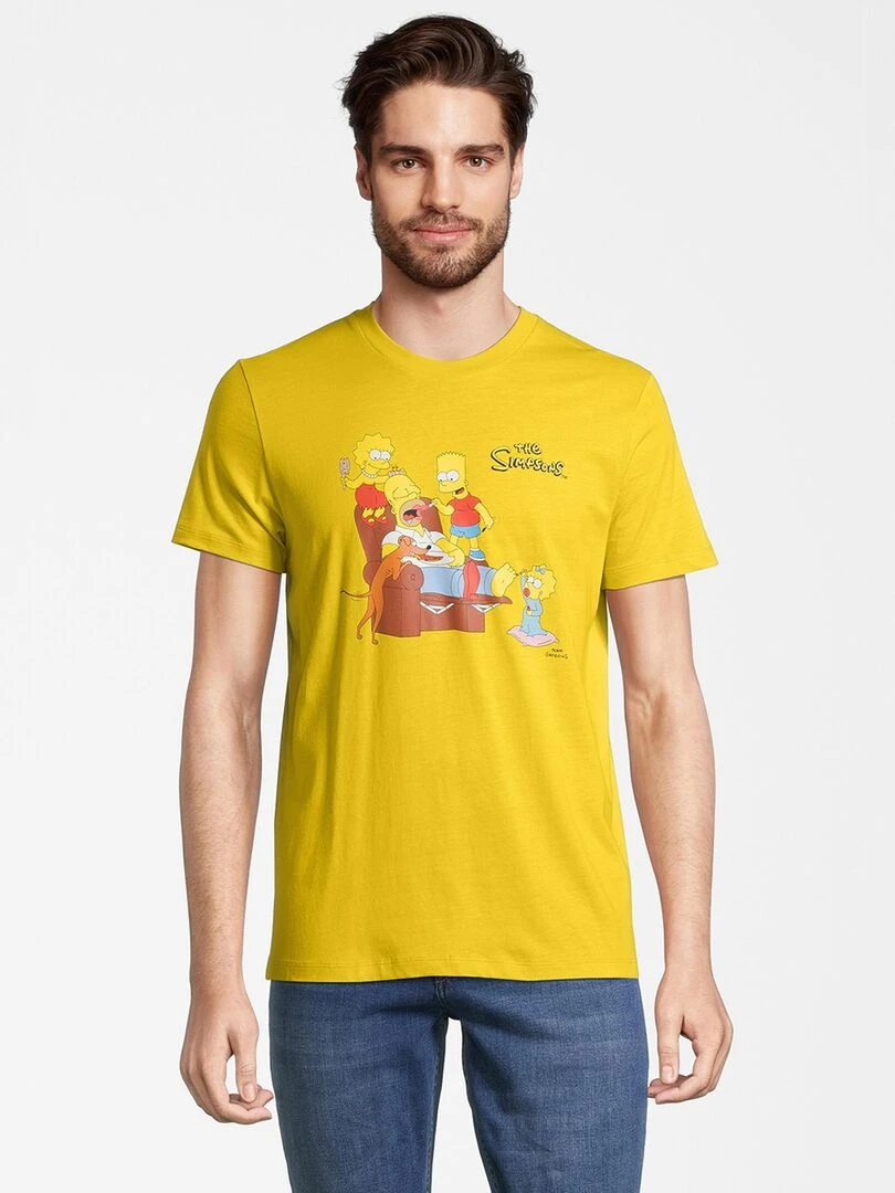 T shirt adulte The Simpsons 100% Coton Jaune XL Jaune