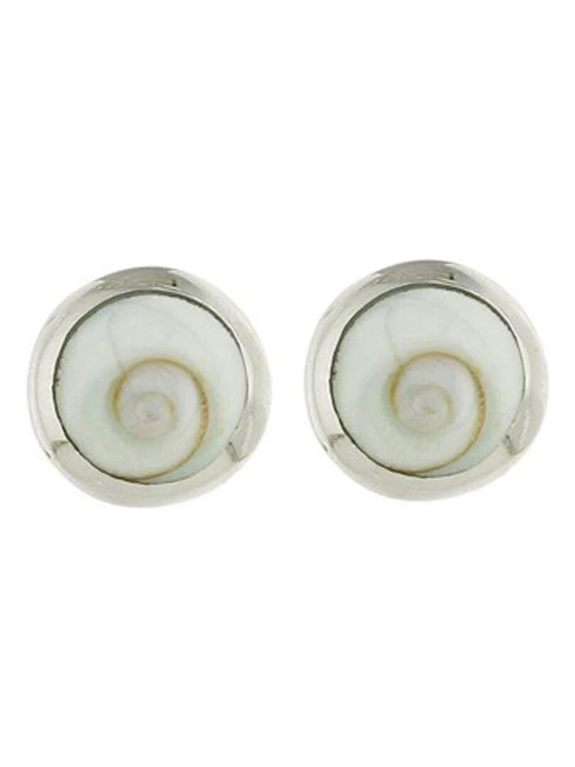 Boucles d'oreilles clou d'oreill sainte lucie Bijoucolor Blanc