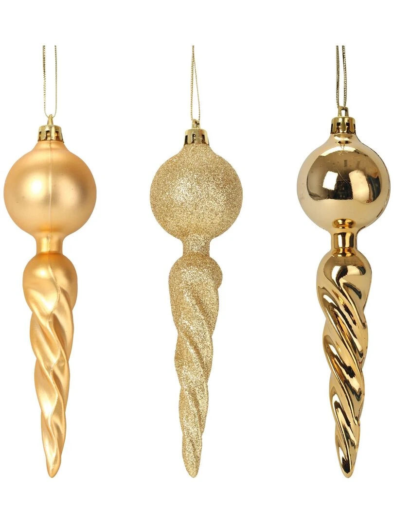 Set de 3 suspensions torsadees Noel Rouge