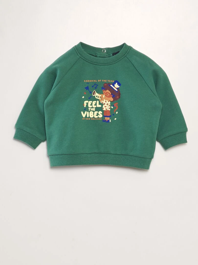 Sweat coloré en coton Vert