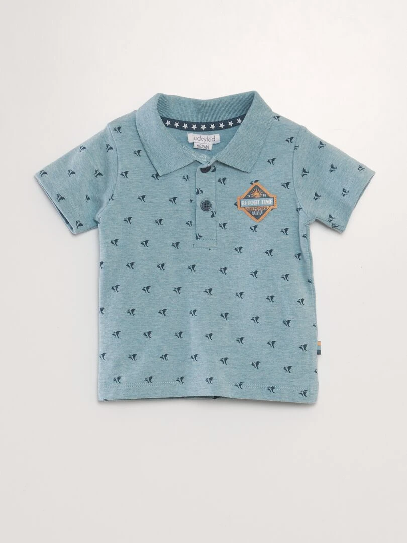 Ensemble polo + short   2 pièces   bleu