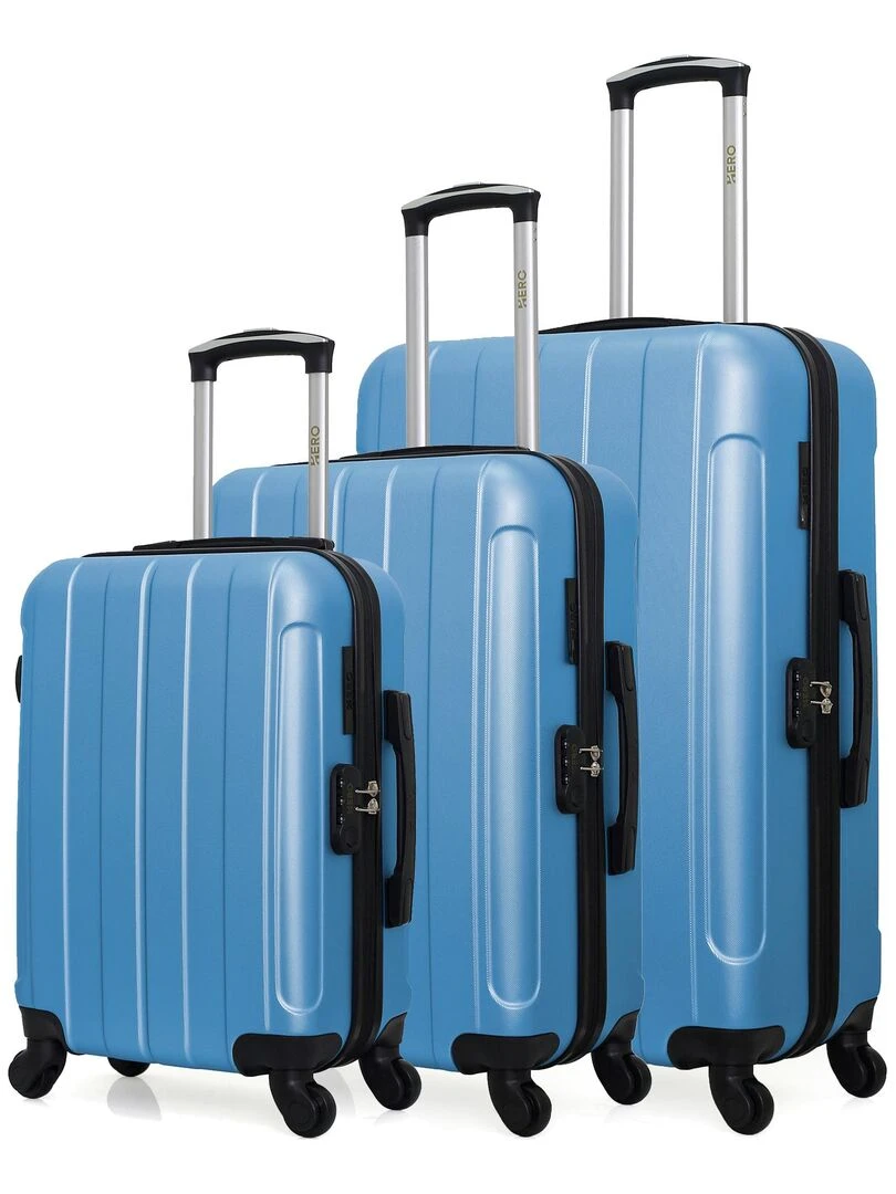 Set de 3 valises rigides FOGO Bleu