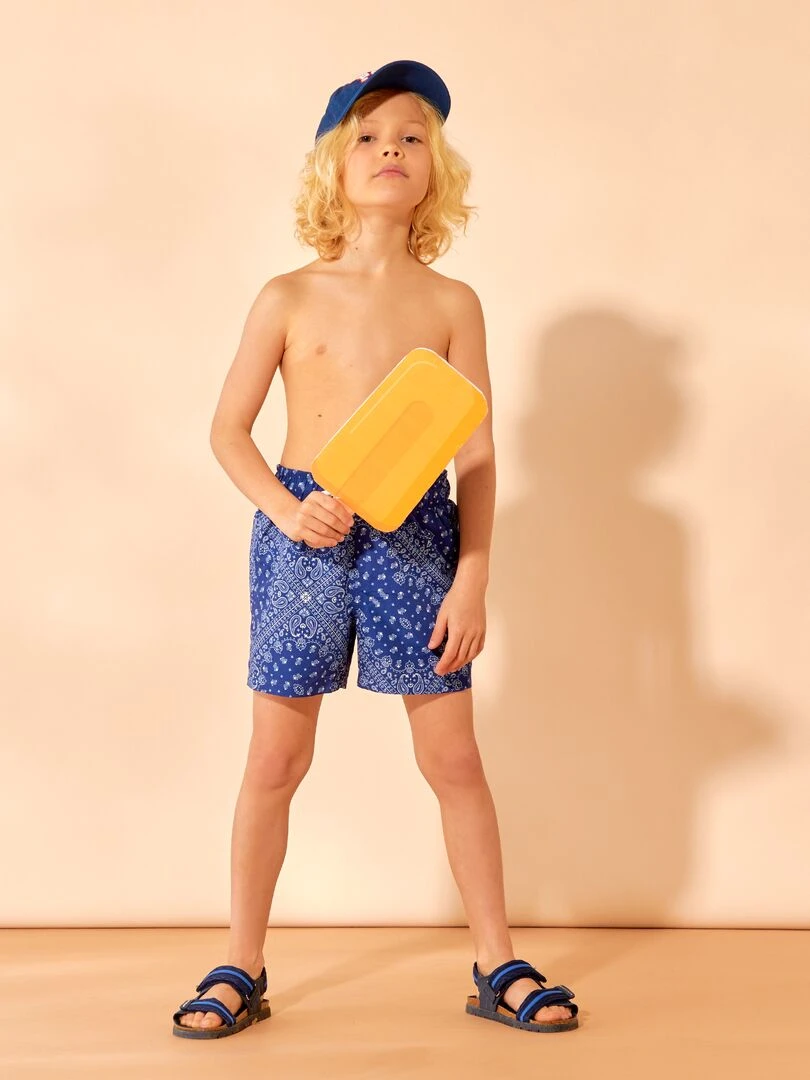 Short de bain imprimé   Bleu électrique