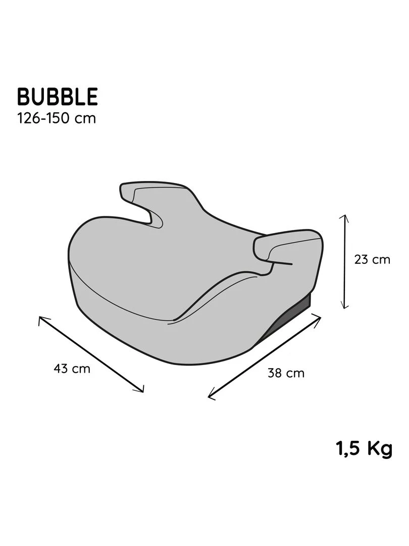 Nania – Rehausseur ceinturé BUBBLE 126 150   Noir