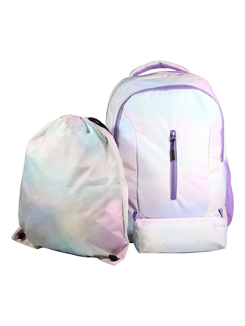 BAGTROTTER Set de sac à dos sac gym et trousse Bagtrotter Multicolore Tie and Dye Multicolore