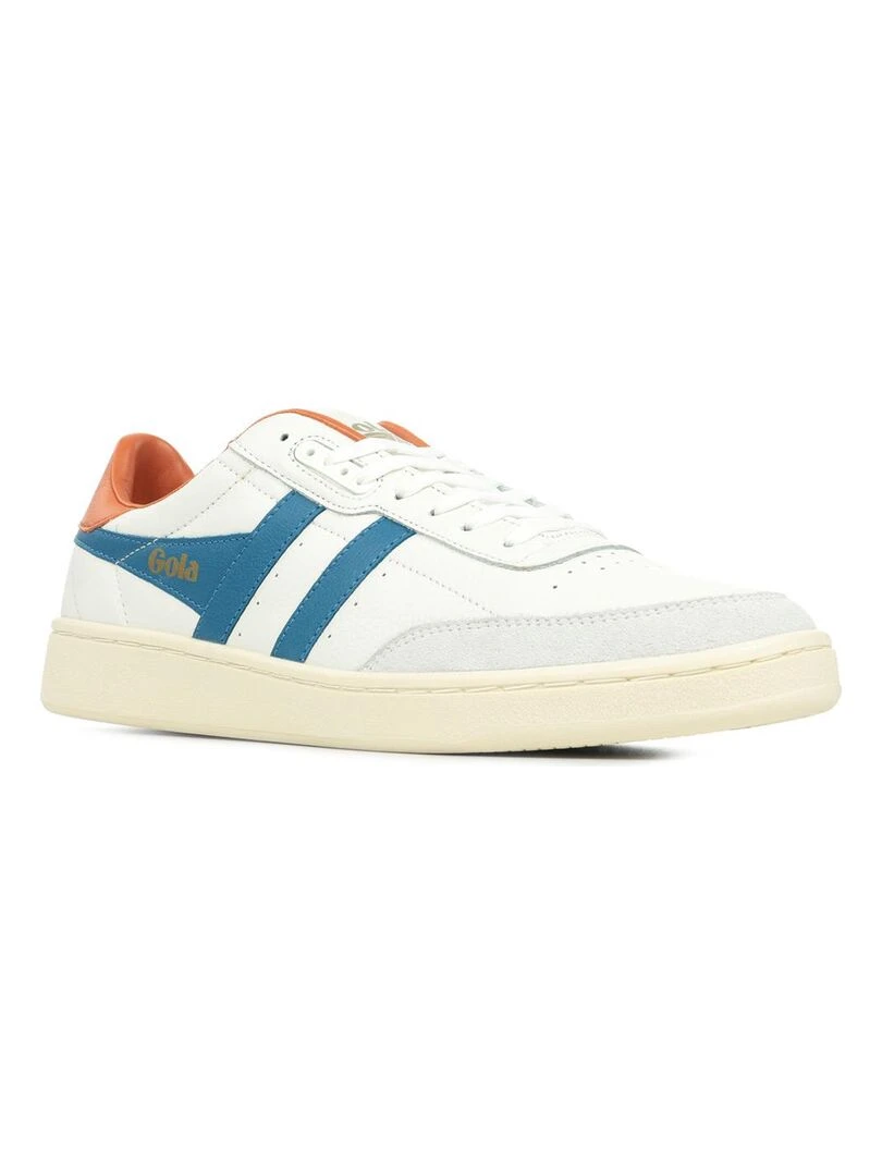Baskets Gola Contact Leather Blanc Bleu