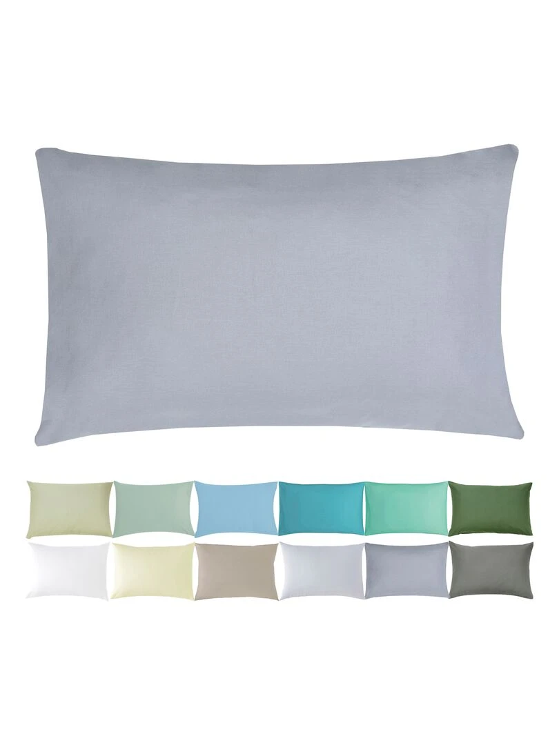 Taie d'oreiller bébé 100% coton Bio 'P'tit Basile' Gris foncé