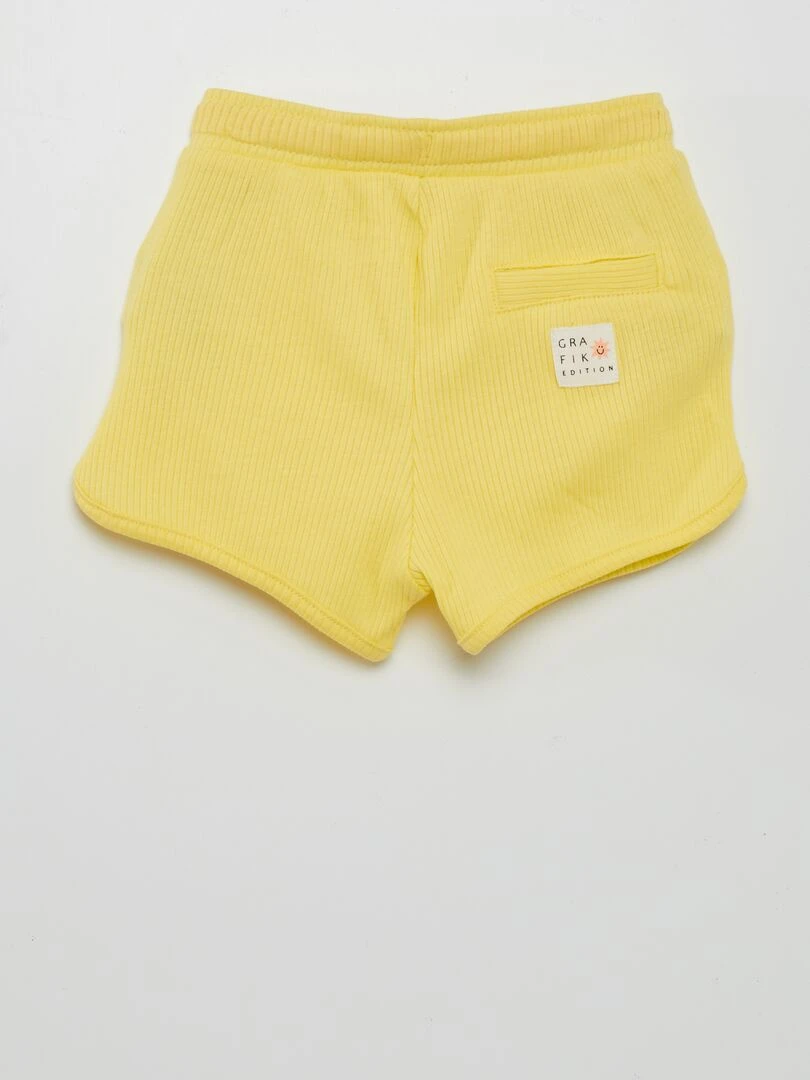 Short côtelé   Grafik Edition   Jaune