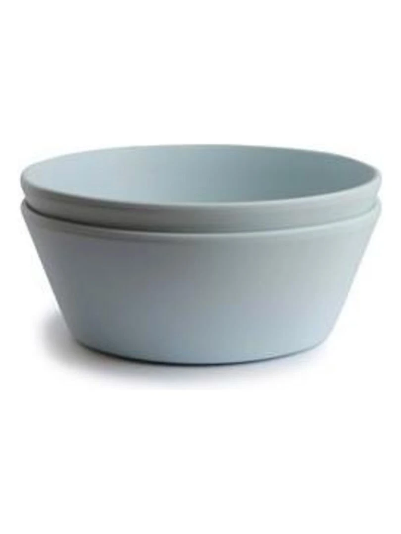 Lot de 2 bols ronds Mushie Powder Blue Mushie Bleu