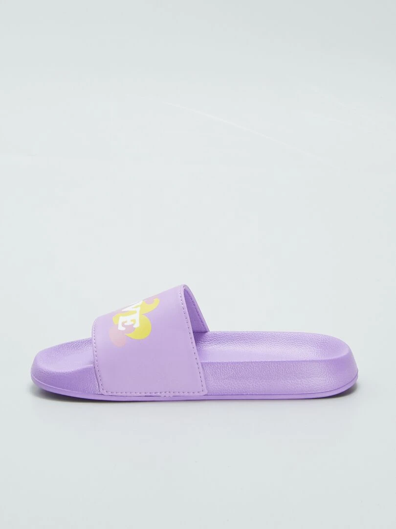 Claquettes de piscine Love   Violet