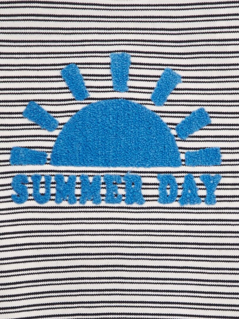 T shirt en maille piquée Bleu soleil