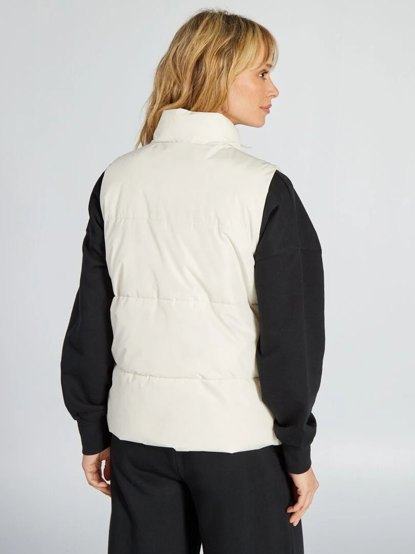 Doudoune matelassée sans manches   Beige