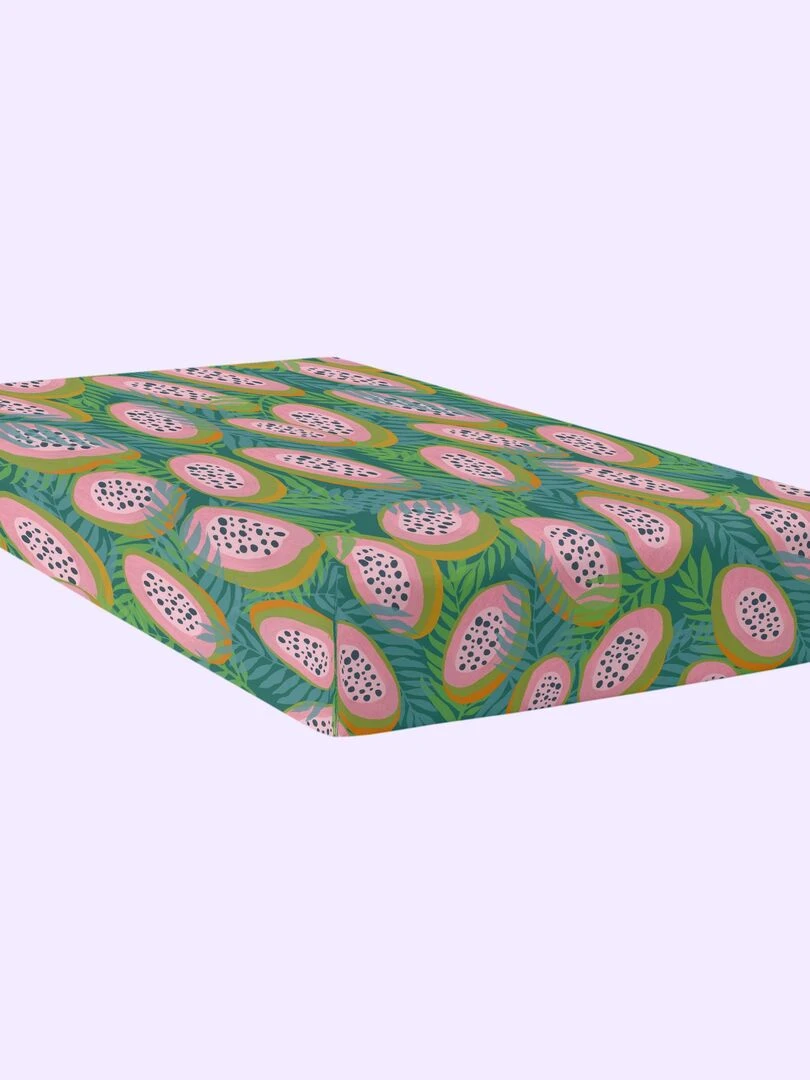Drap housse Papaya "Happyfriday" Multicolore