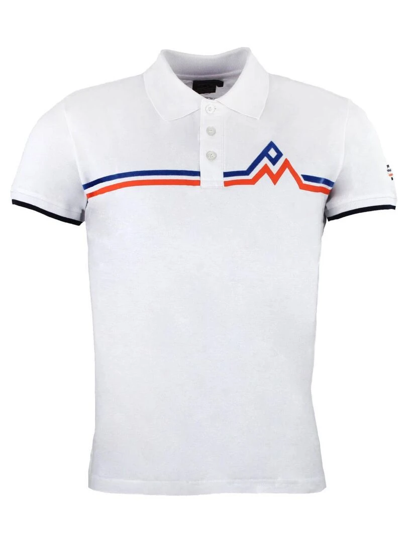 Polo manches courtes homme CRISTAL PEAK MOUNTAIN Blanc