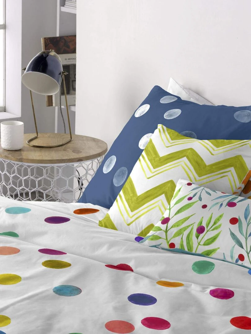 Housse de coussin Fantasy "Happyfriday"   Blanc