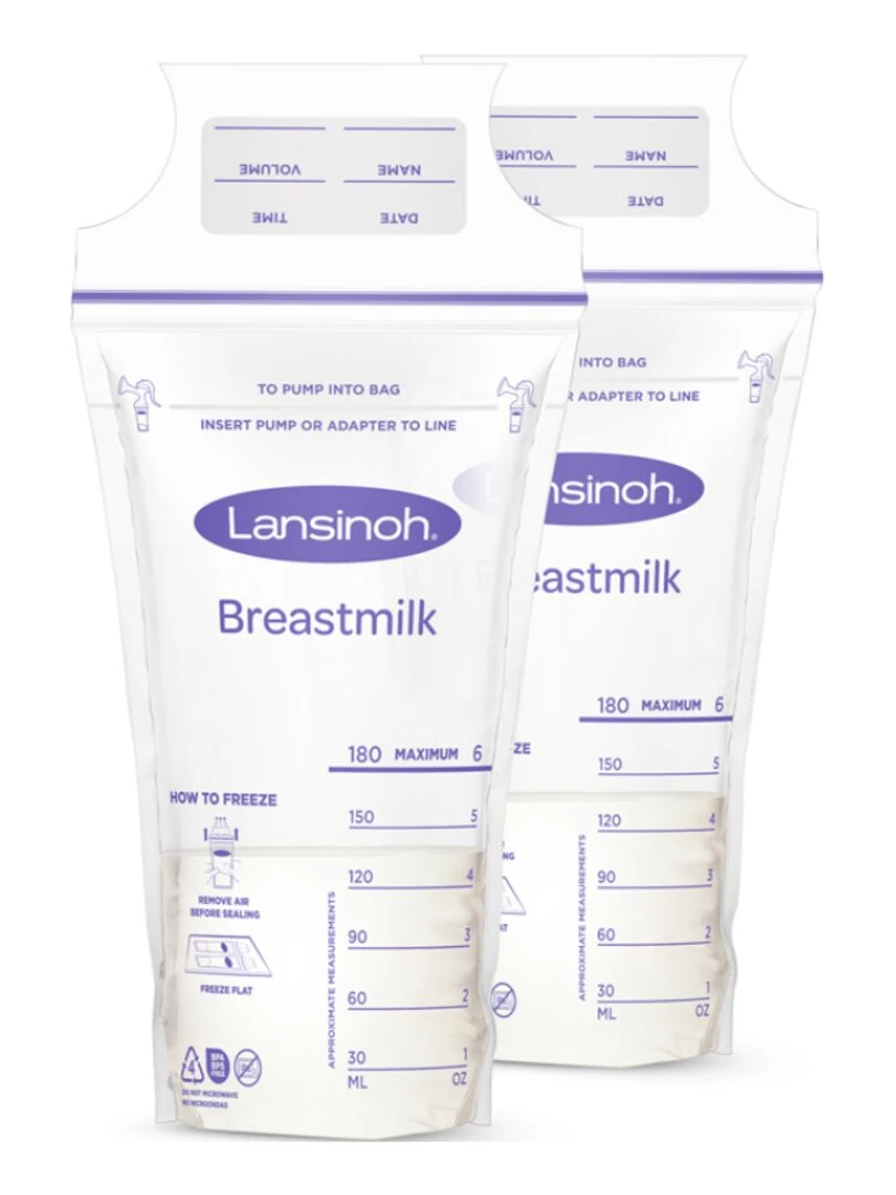 Sachets de conservation du lait maternel (25 sachets) Violet