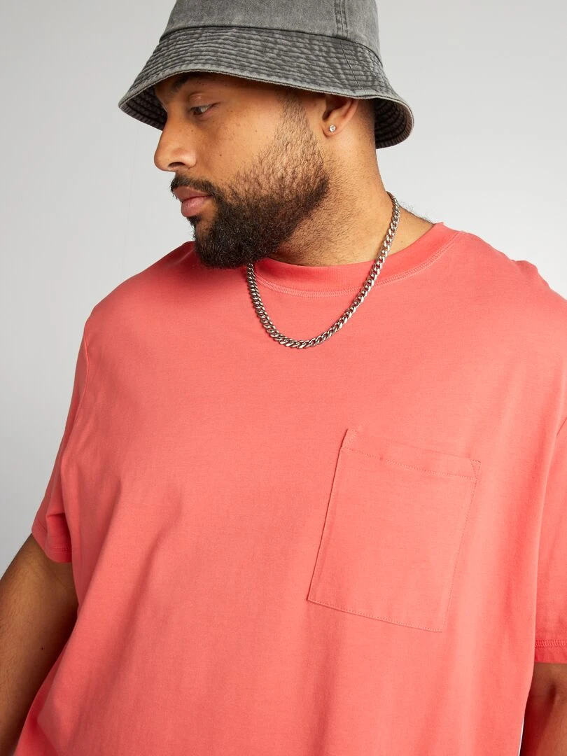 T shirt en jersey uni Orange vif