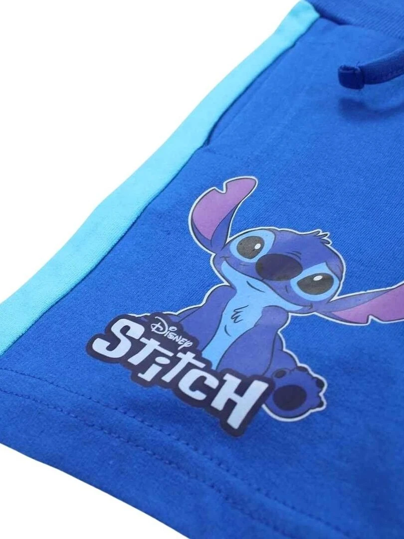 Disney   Short garçon imprimé Lilo Et Stitch en coton   Bleu marine