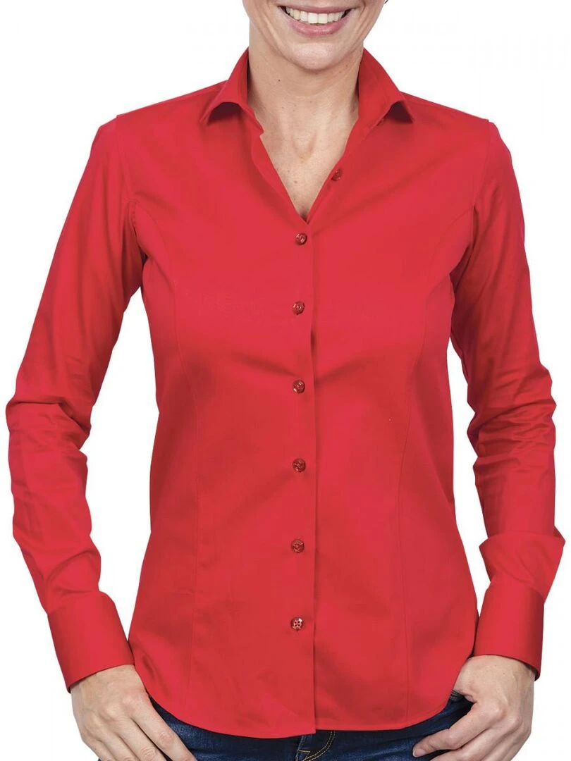 Chemise unie CORRIE Rouge