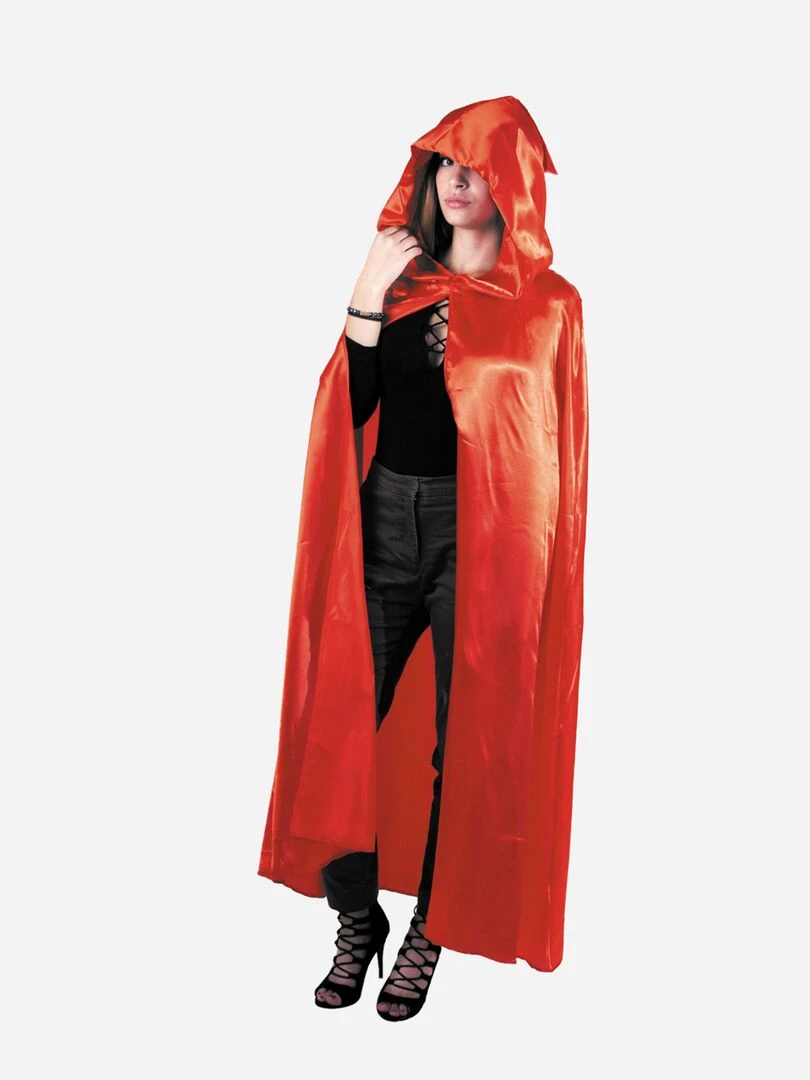 Cape effet satin 'Chaperon rouge' Rouge