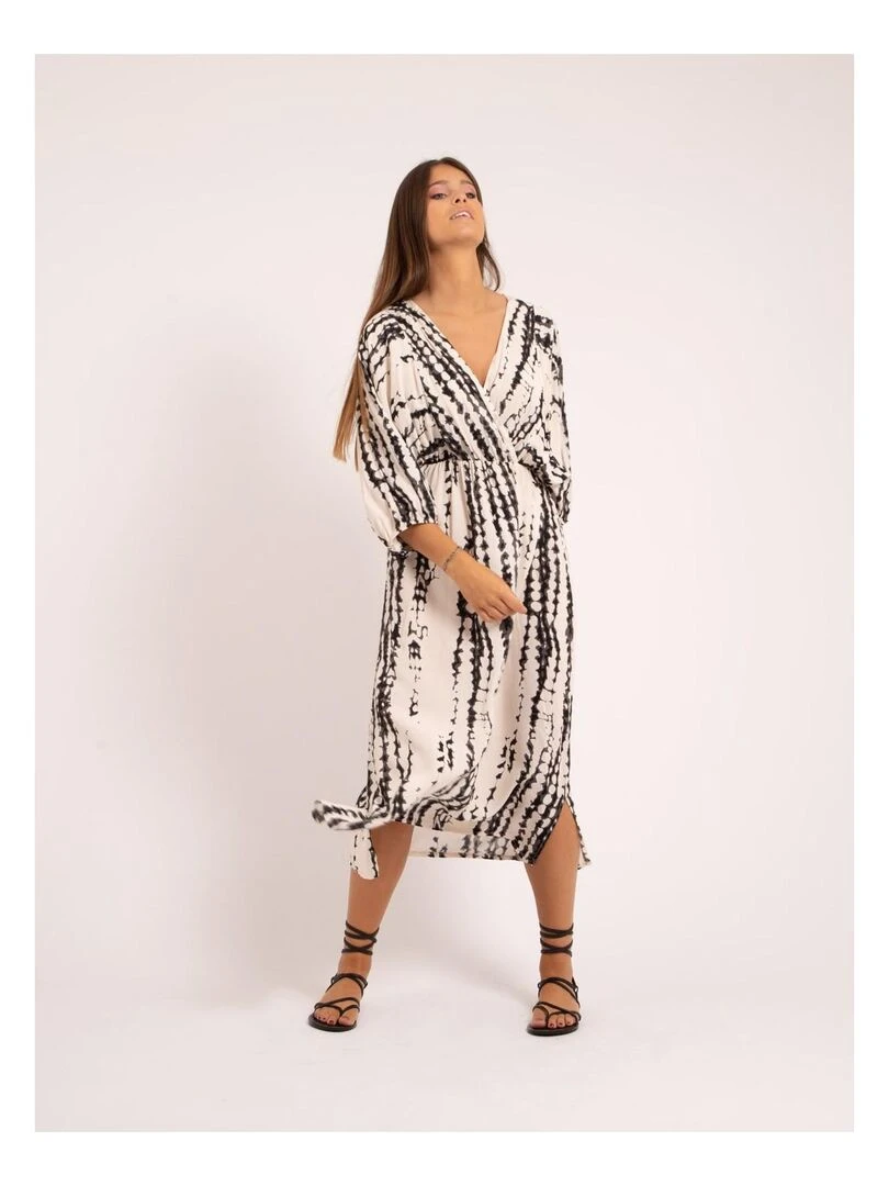 Robe longue motifs ILAZINE   Blanc