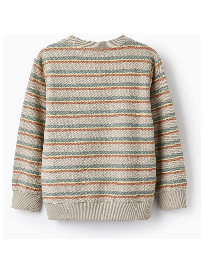 Pull en Maille à Rayures pour Garçon SICILIAN DAYS Gris clair