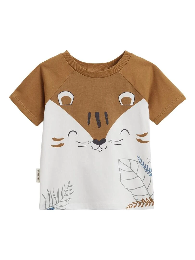 Pyjama enfant manches courtes Garden Party Camel