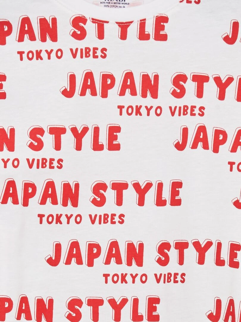 T shirt imprimé 'japon' Rouge