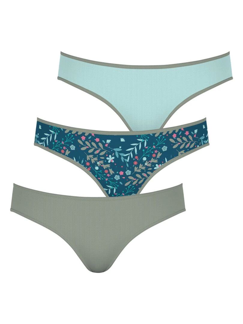 Lot de 3 slips Girl Mode by Fille Kaki